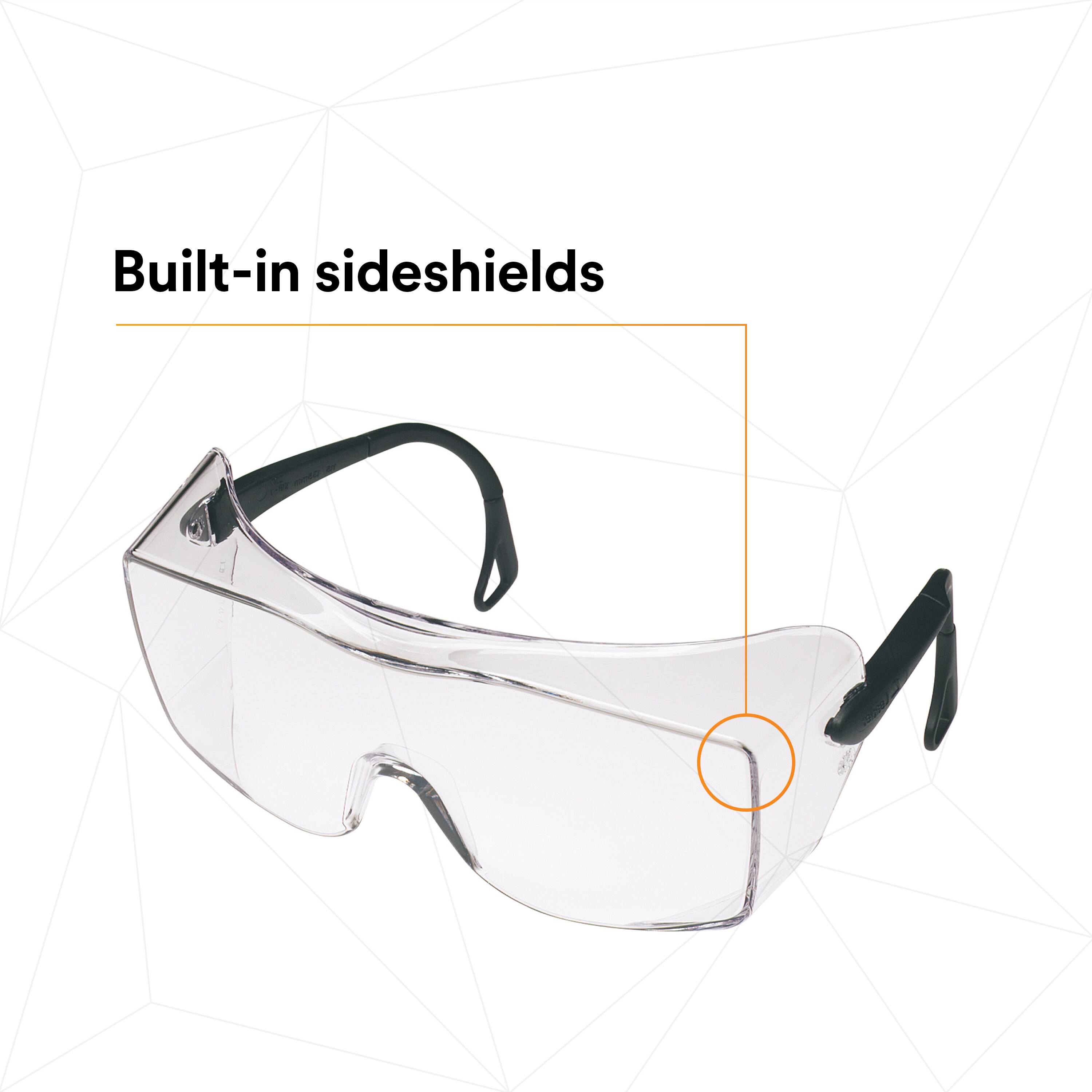 3M OX Protective 2000 Safety Glasses with Clear Anti-Fog Lens and Black Secure Grip Temple from Columbia Safety